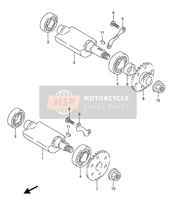 Suzuki DR800S(U) 1991 Crank Balancer for a 1991 Suzuki DR800S(U)