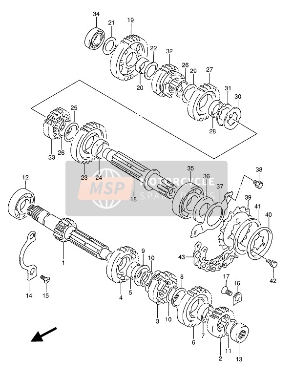 Suzuki DR800S(U) 1991 Transmission pour un 1991 Suzuki DR800S(U)