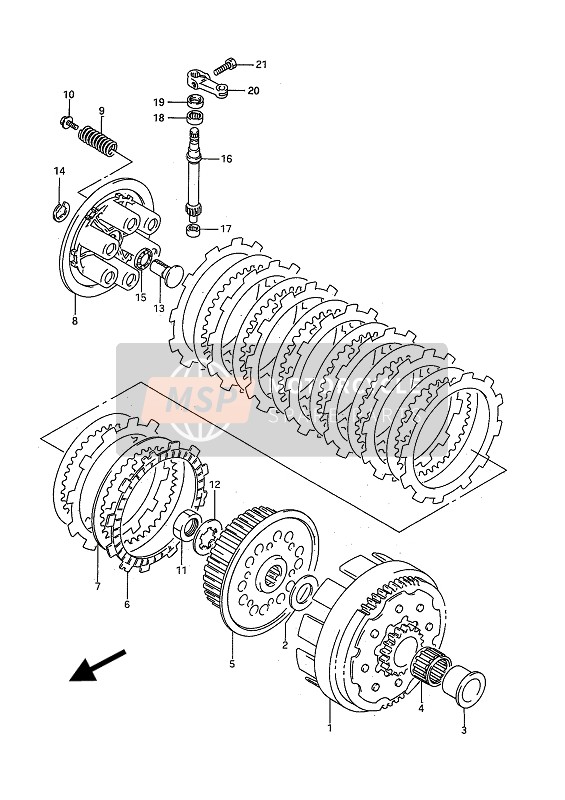 Suzuki RM250 1993 Clutch for a 1993 Suzuki RM250