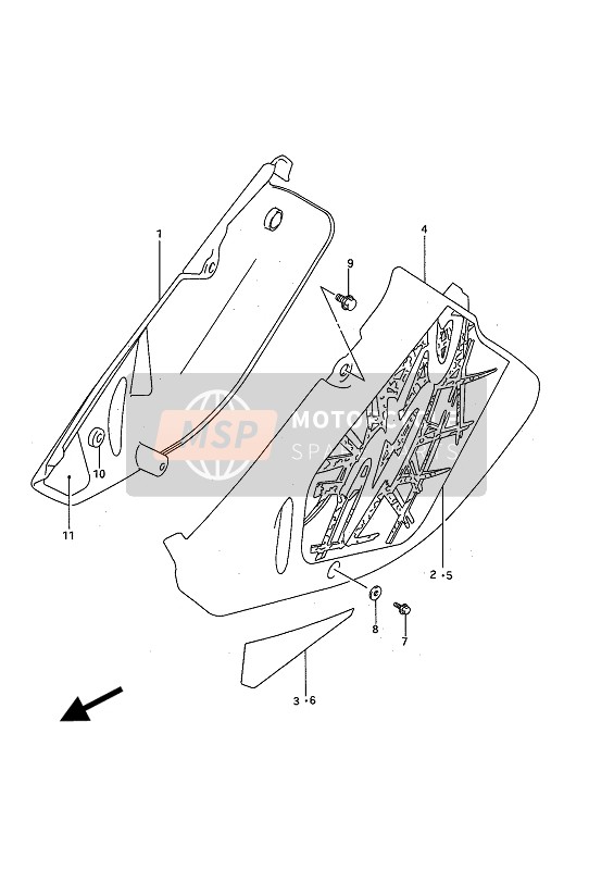 Suzuki RM250 1993 Frame Cover for a 1993 Suzuki RM250