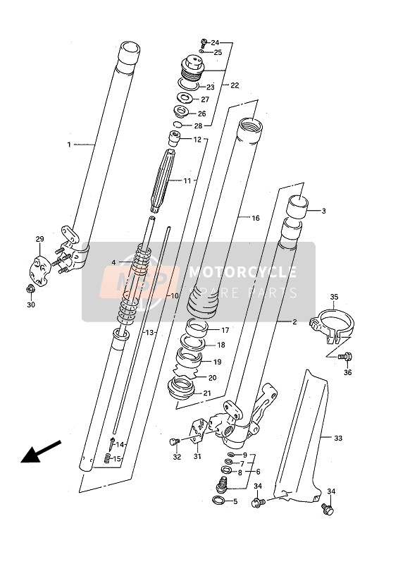 Suzuki RM250 1993 Front Damper for a 1993 Suzuki RM250