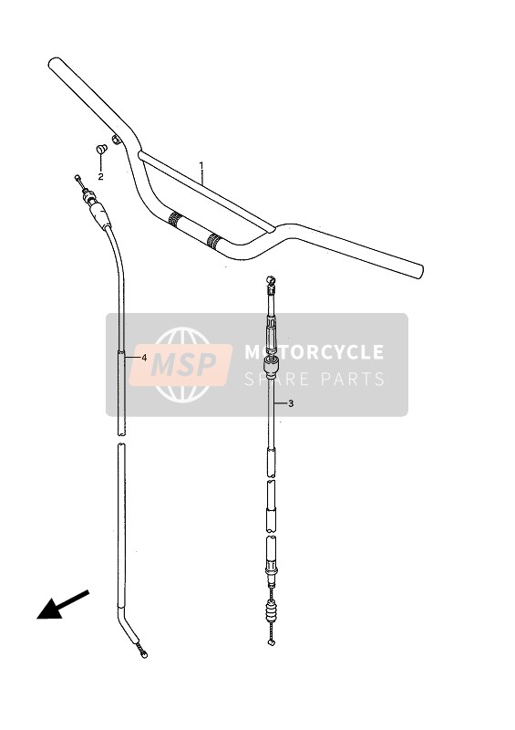 Suzuki RM250 1993 Guidon pour un 1993 Suzuki RM250