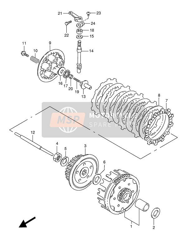 Suzuki DR125S 1994 Embrayage pour un 1994 Suzuki DR125S