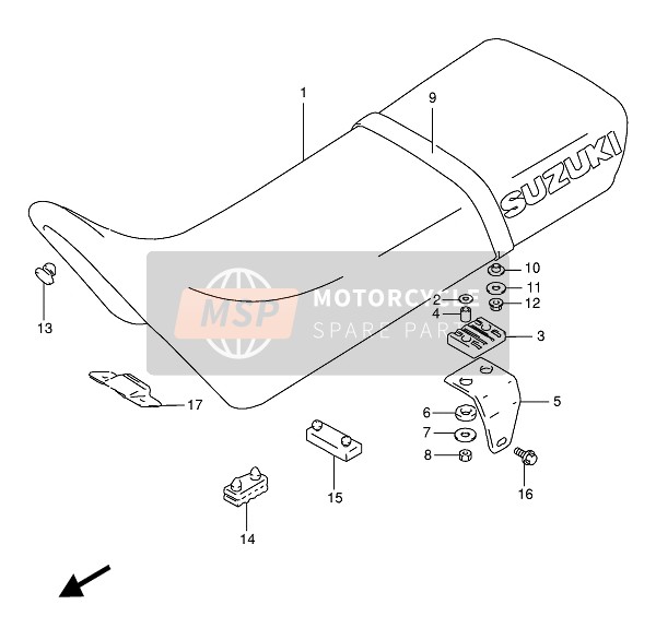 Suzuki DR125S 1994 Posto A Sedere per un 1994 Suzuki DR125S