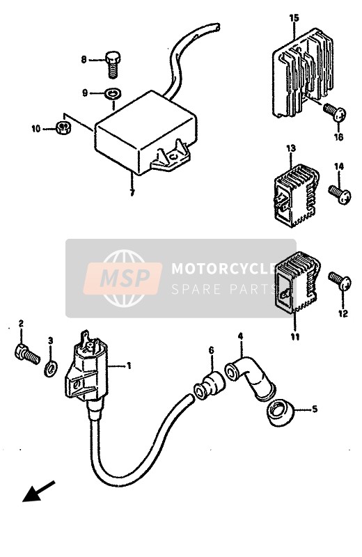 Suzuki DR125S 1987 Eléctrico para un 1987 Suzuki DR125S