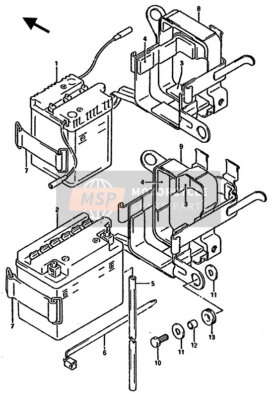 Suzuki DR125S 1988 BATTERIE für ein 1988 Suzuki DR125S