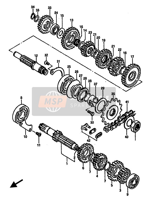 Suzuki DR250S 1986 Transmission pour un 1986 Suzuki DR250S