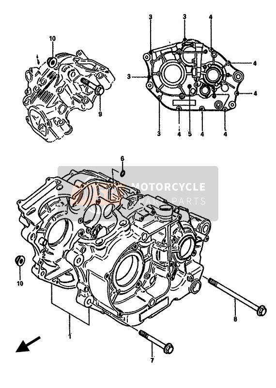 Suzuki DR250S 1987 Carter per un 1987 Suzuki DR250S