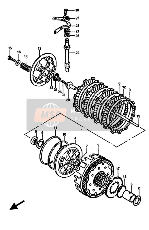 Suzuki DR250S 1987 Embrayage pour un 1987 Suzuki DR250S