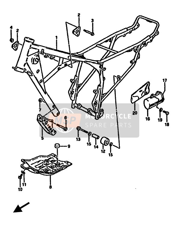 Suzuki DR250S 1987 Frame for a 1987 Suzuki DR250S