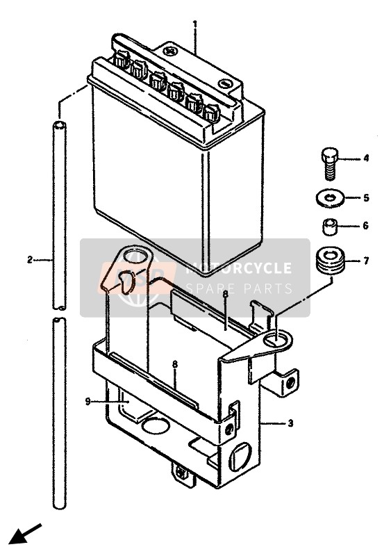 Suzuki DR600S(U) 1986 Battery for a 1986 Suzuki DR600S(U)