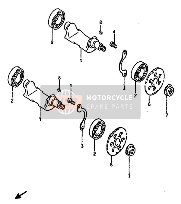 Suzuki DR600S(U) 1987 Crank Balancer for a 1987 Suzuki DR600S(U)