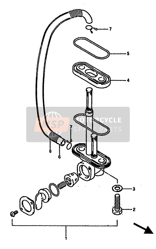 Suzuki DR600S(U) 1987 Fuel Cock for a 1987 Suzuki DR600S(U)