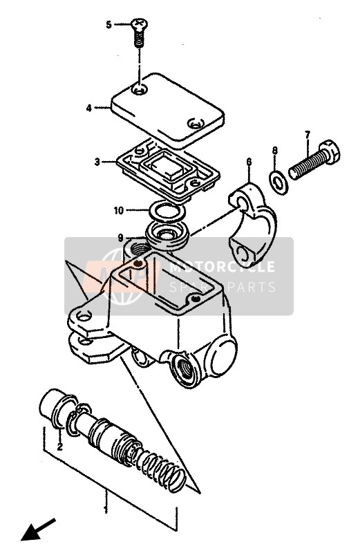 Suzuki DR600S(U) 1988 Front Master Cylinder for a 1988 Suzuki DR600S(U)