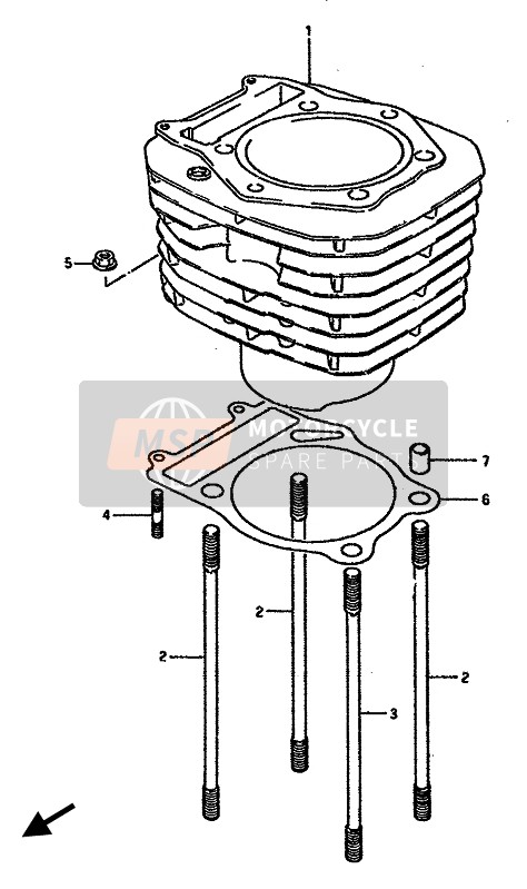 Suzuki DR600S(U) 1989 Cylinder for a 1989 Suzuki DR600S(U)