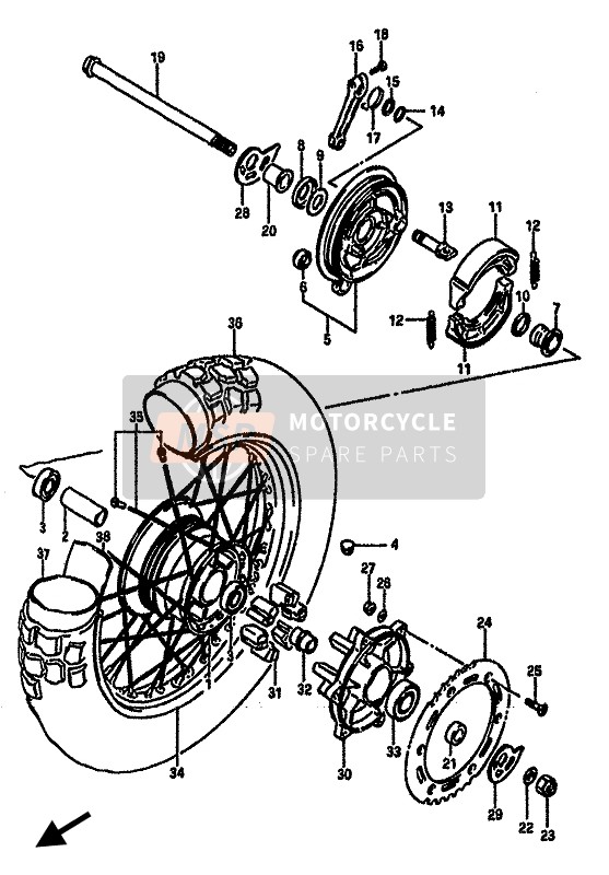 Roue arrière