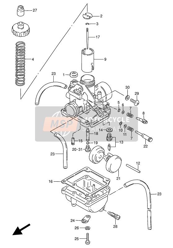 Suzuki TS50W 1986 Carburatore per un 1986 Suzuki TS50W