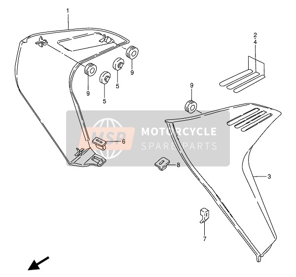 Suzuki TS50W 1986 Radiator Cover for a 1986 Suzuki TS50W