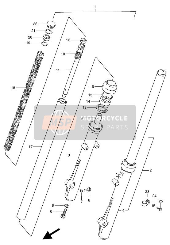 Suzuki TS50W 1986 Front Damper for a 1986 Suzuki TS50W