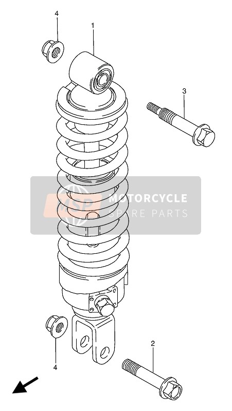 Suzuki TS50W 1986 Rear Shock Absorber for a 1986 Suzuki TS50W