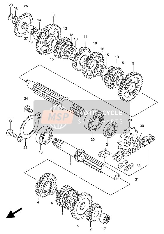 Suzuki TS50 1993 Transmission pour un 1993 Suzuki TS50