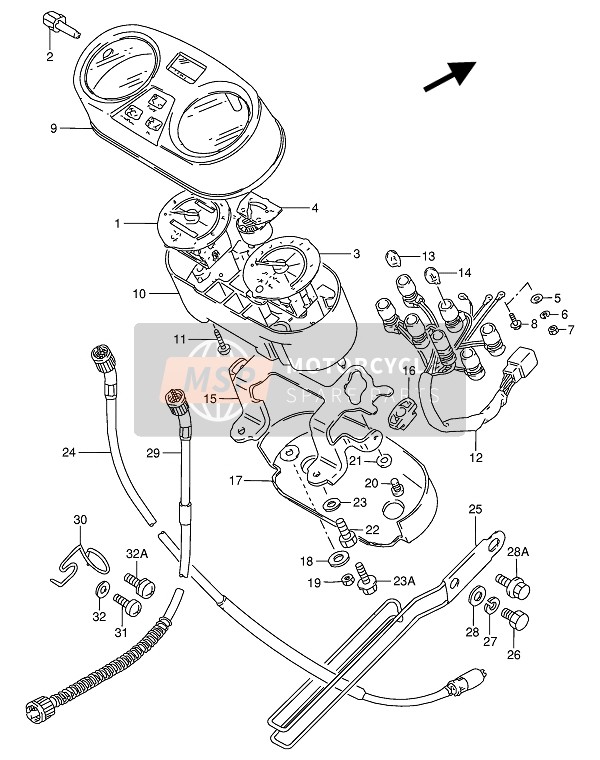 3411113701, Case, Meter, Suzuki, 1