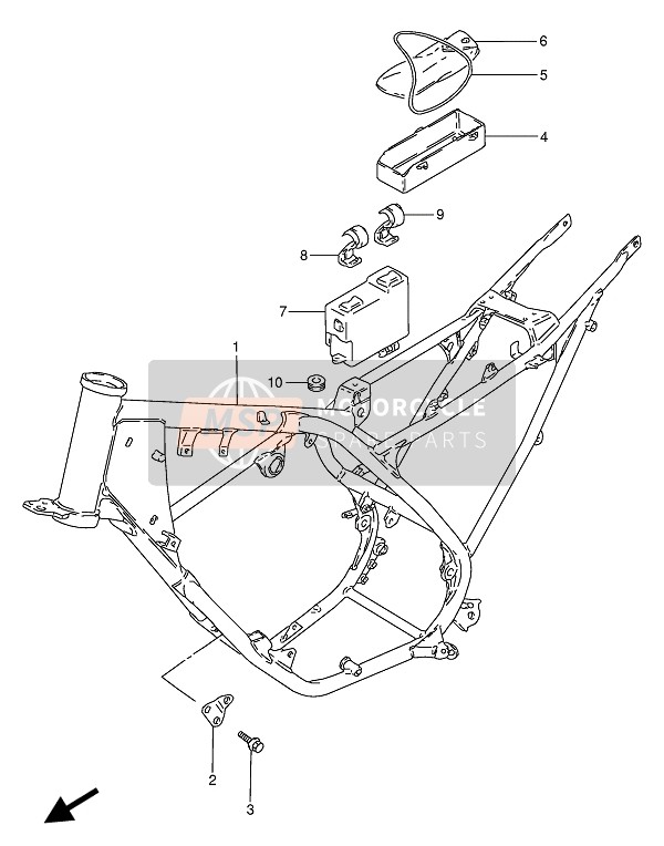 Suzuki TS50 1993 Frame voor een 1993 Suzuki TS50