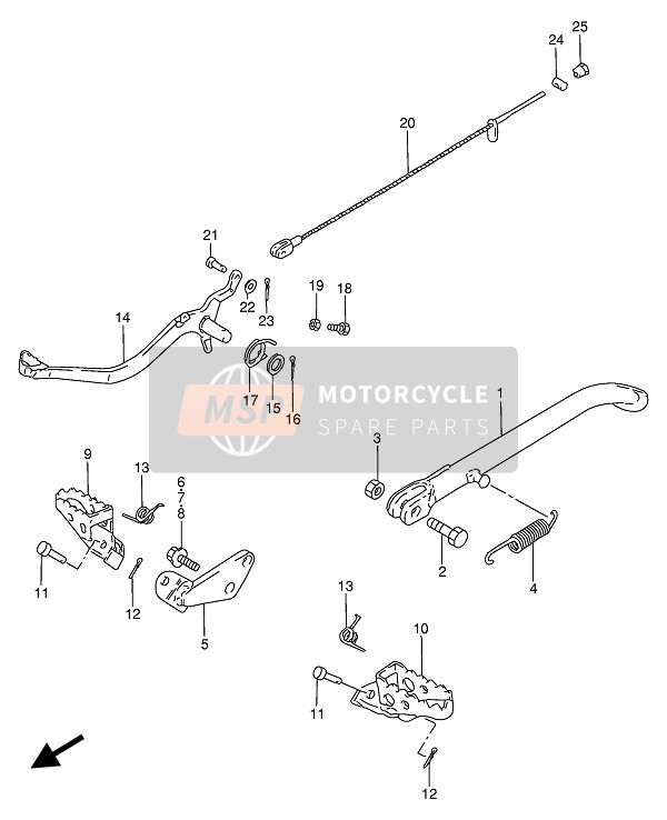 Suzuki TS50 1993 Supporter pour un 1993 Suzuki TS50