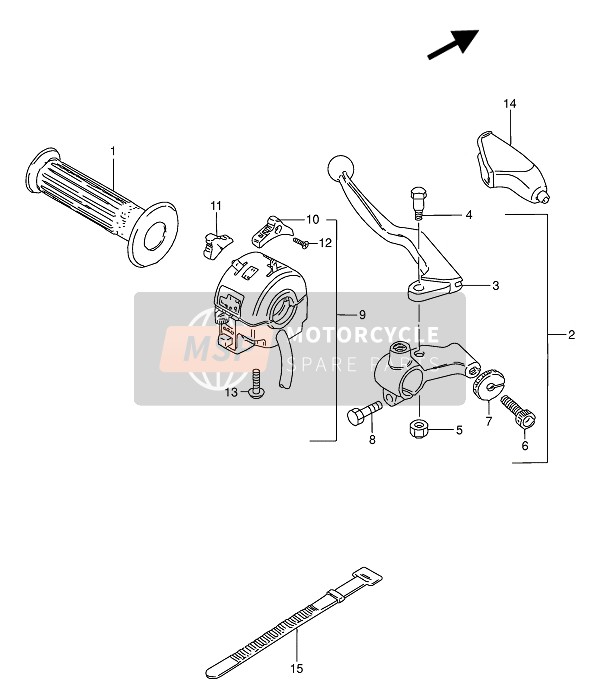 Suzuki TS50 1993 LINKER HANDSCHALTER für ein 1993 Suzuki TS50