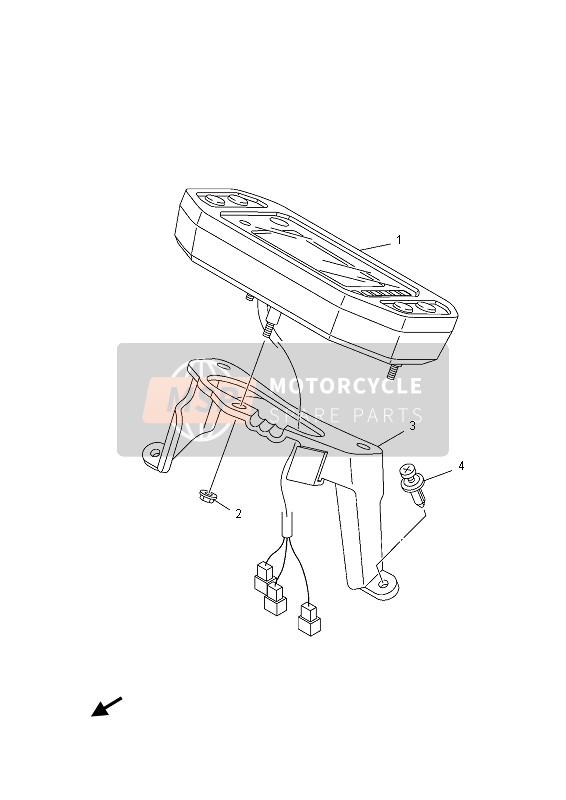 37SH35190000, Bracket, Meter, Yamaha, 0