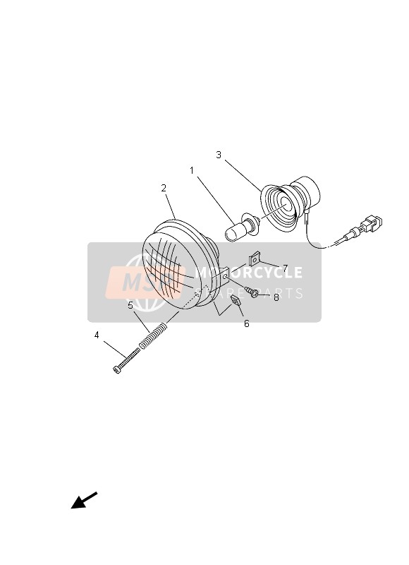 5EH843400000, Cordon De Fil Cplt, Yamaha, 2