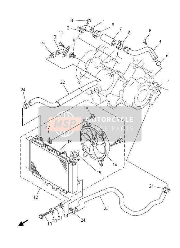 5GH124130000, Cover, Thermostat, Yamaha, 0