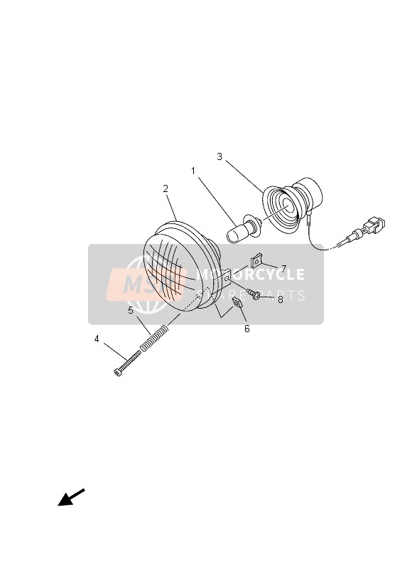 Yamaha YFM450FGPAD EPS GRIZZLY 4x4 2013 Faro para un 2013 Yamaha YFM450FGPAD EPS GRIZZLY 4x4