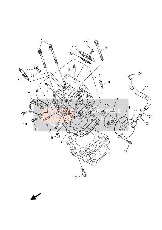 LMAR6A900000, Plug, Spark (LMAR6A-9), Yamaha, 2