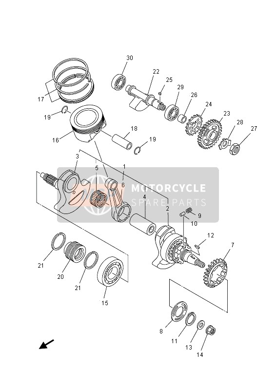 1HP133540000, Sprocket, Drive, Yamaha, 0