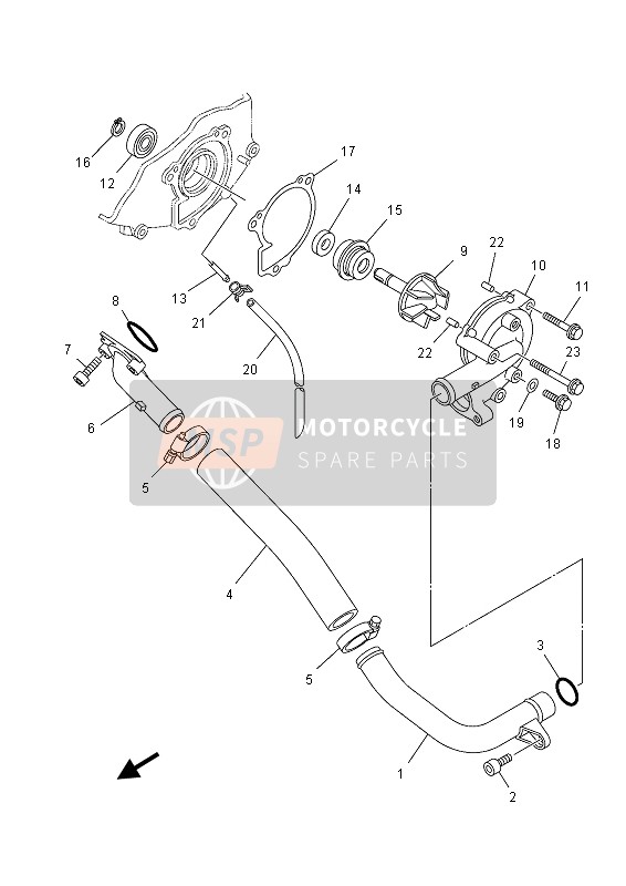 3B4125770100, Tuyau 2, Yamaha, 0