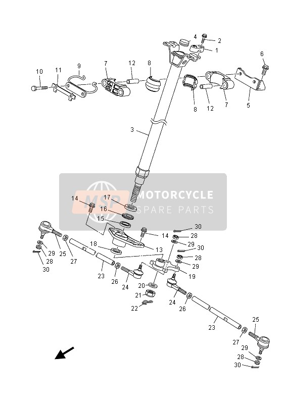 Yamaha YFM550FGD GRIZZLY 4x4 2013 Steering for a 2013 Yamaha YFM550FGD GRIZZLY 4x4