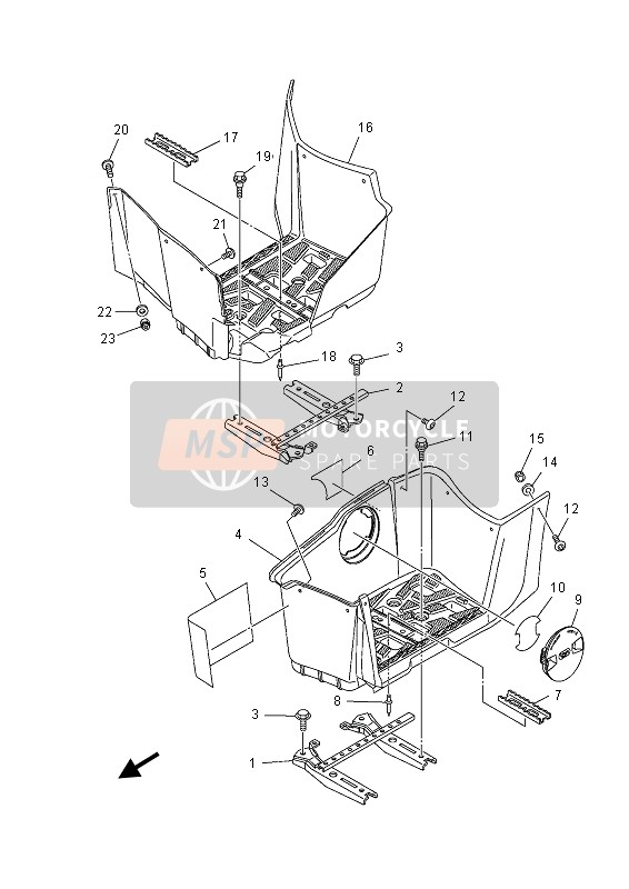 Yamaha YFM550FGD GRIZZLY 4x4 2013 Stand & Footrest for a 2013 Yamaha YFM550FGD GRIZZLY 4x4