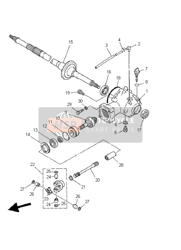 901060804000, Vite, Yamaha, 2