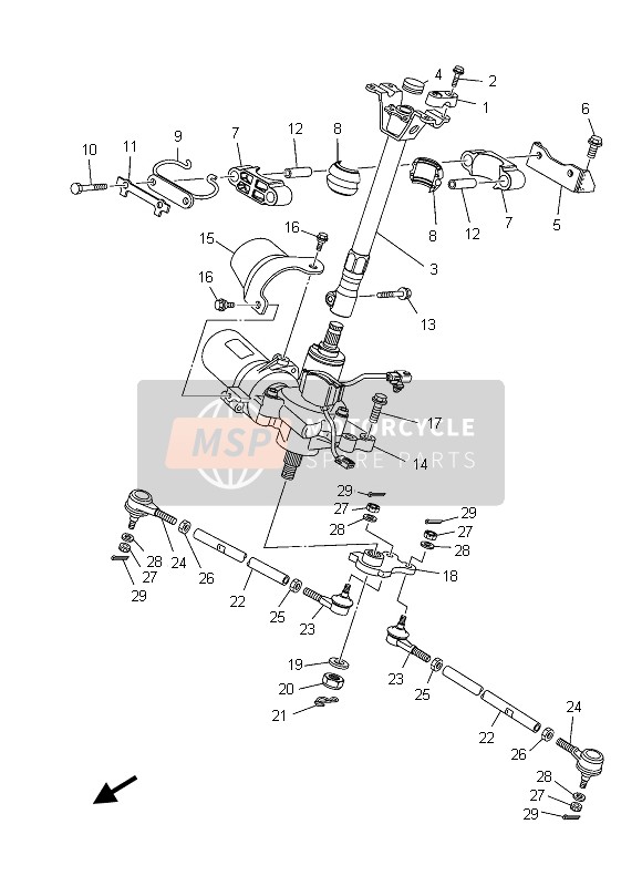 Yamaha YFM550FGPAD GRIZZLY 4x4 2013 Direccion para un 2013 Yamaha YFM550FGPAD GRIZZLY 4x4