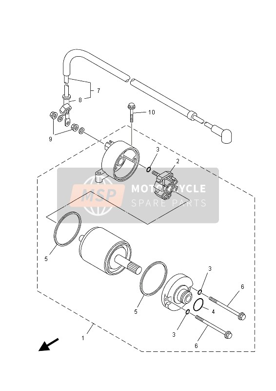 Yamaha YFM550FGPAD GRIZZLY 4x4 2013 Comenzando Motor para un 2013 Yamaha YFM550FGPAD GRIZZLY 4x4