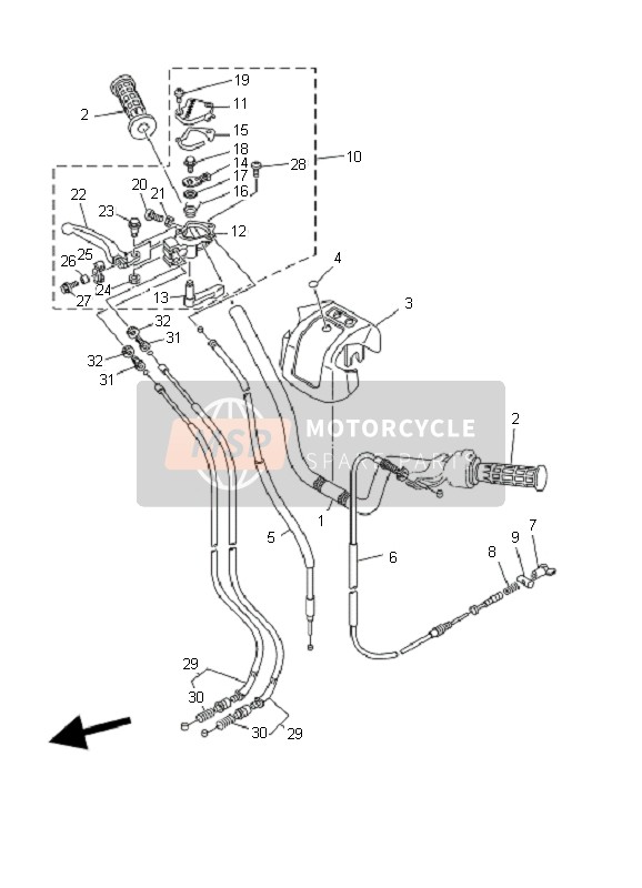 905081077500, Ressort,  Torsion, Yamaha, 1