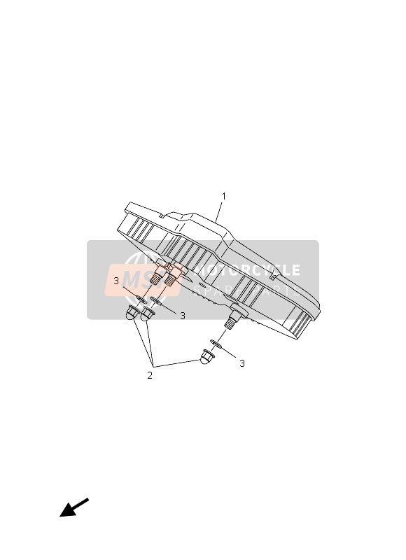 Yamaha YFM550FFGPHD GRIZZLY 4x4 YAMAHA BLACK 2013 Meter voor een 2013 Yamaha YFM550FFGPHD GRIZZLY 4x4 YAMAHA BLACK