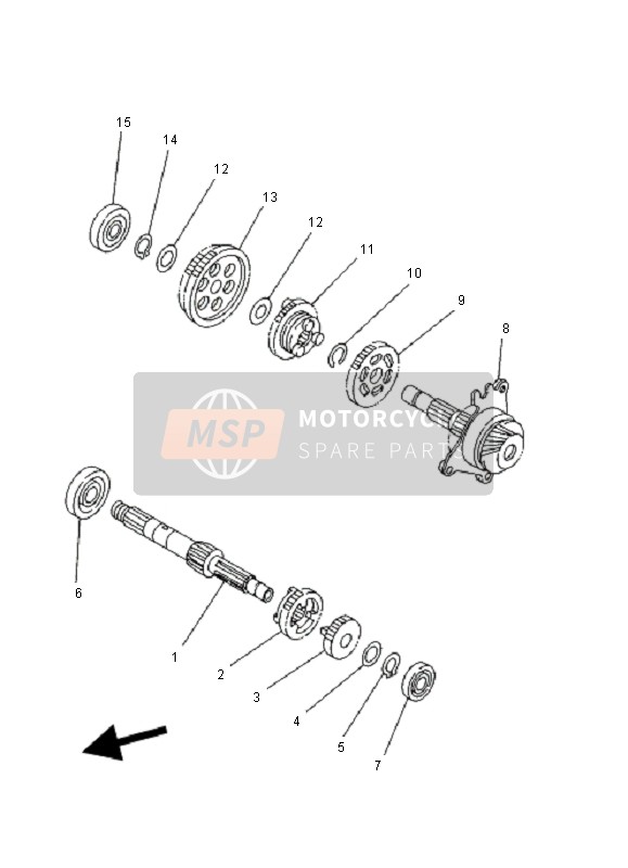 Yamaha YFM80 BADGER 2000 Trasmissione per un 2000 Yamaha YFM80 BADGER