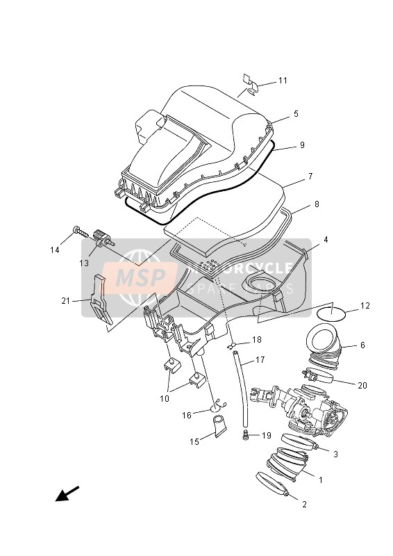 3B4135860000, Raccord,  Carburateur, Yamaha, 0