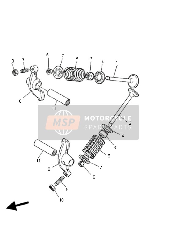 Yamaha YFM80R 2002 Valve for a 2002 Yamaha YFM80R