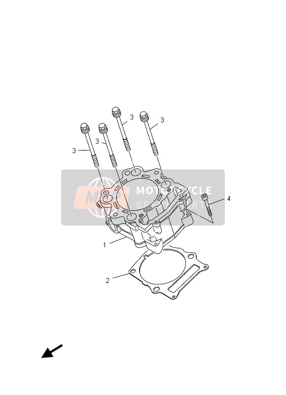 Yamaha YFM700FGPAD GRIZZLY 4x4 2013 Cylinder for a 2013 Yamaha YFM700FGPAD GRIZZLY 4x4