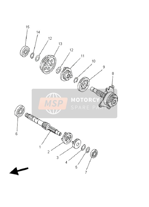 Yamaha YFM80R 2002 Transmission pour un 2002 Yamaha YFM80R