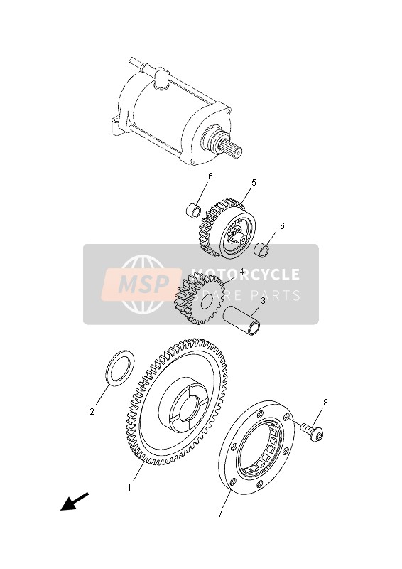 Yamaha YFM700FGPD GRIZZLY 4x4 2013 Starter Clutch for a 2013 Yamaha YFM700FGPD GRIZZLY 4x4