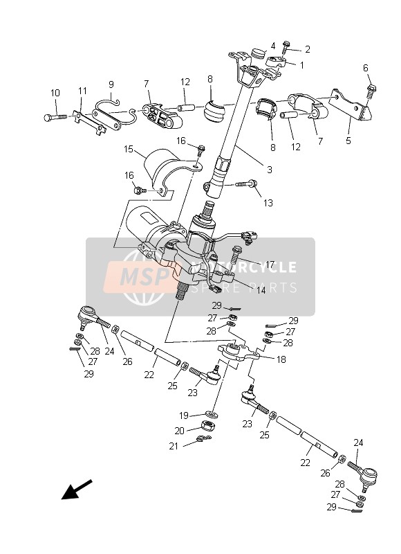 Yamaha YFM700GPD GRIZZLY 4x4 2013 Steering for a 2013 Yamaha YFM700GPD GRIZZLY 4x4